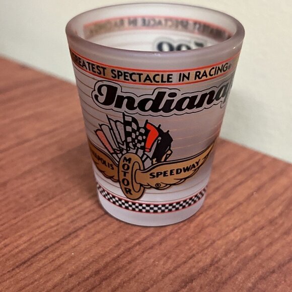 Indianapolis Motor Speedway Beveled Shot Glass IMS Indy 500 Brickyear 400 Racing - Picture 2 of 8